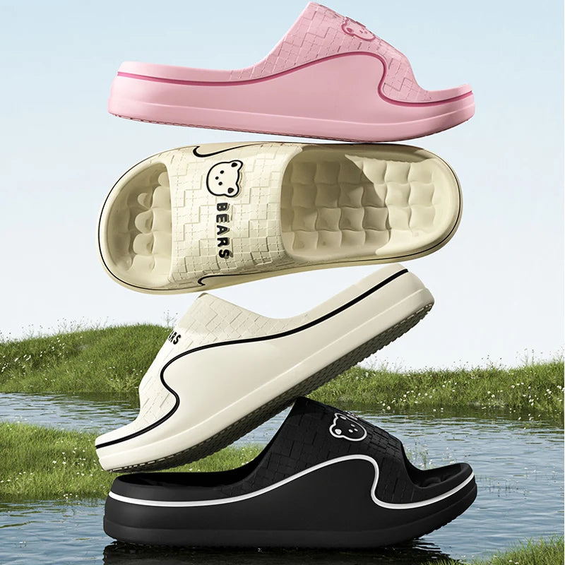 Women's Home Slippers Cute Cartoon EVA Indoor Bathroom Sandals Soft