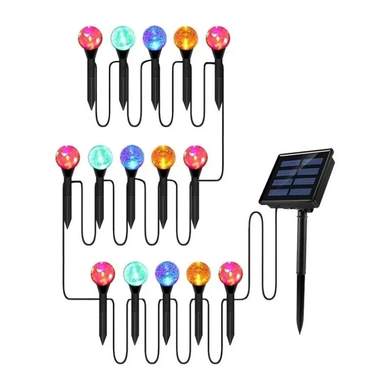 RGB Solar Garden Light String Waterproof Christmas Decoration Lights 2026 Lawn Chain Lamp for Outdoor Festive Lighting Zpaxo Multicolor-15LEDs China Mainland