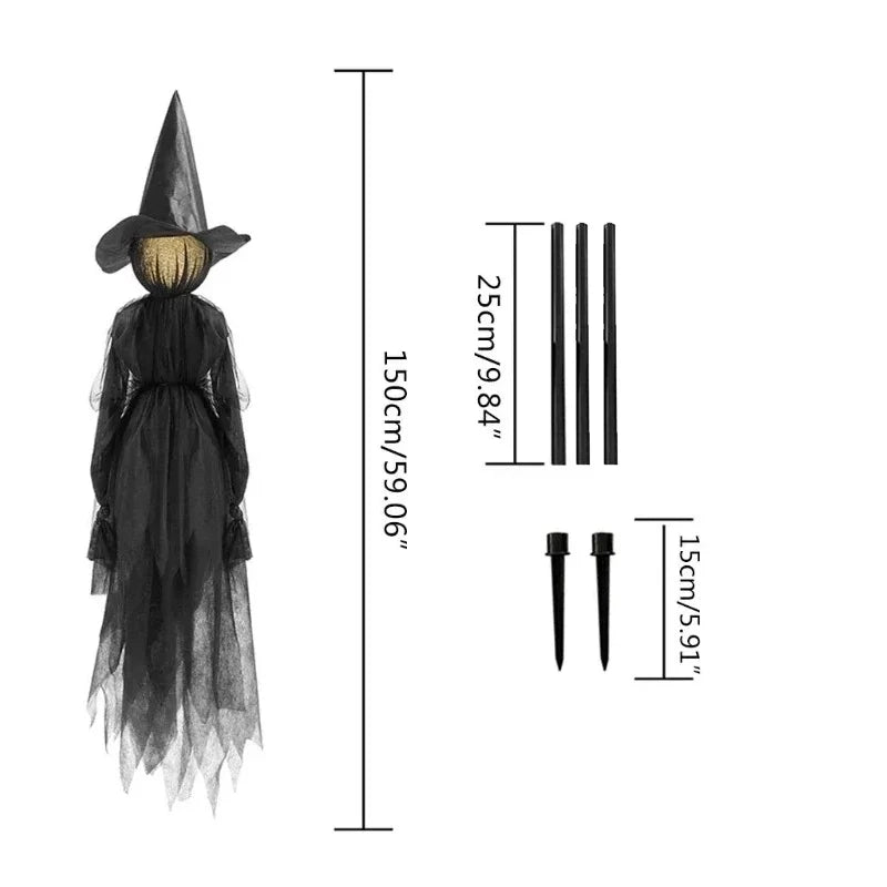 Motion-activated Sound Light Witch Decoration Glowing Eyes Spooky
