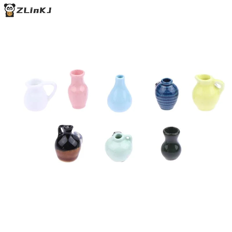 ▶1Pcs Creative 3D three-dimensional Home Decoration Magnet Dollhouse Miniature Ceramic Small Vase Model Refrigerator Sticker Zpaxo