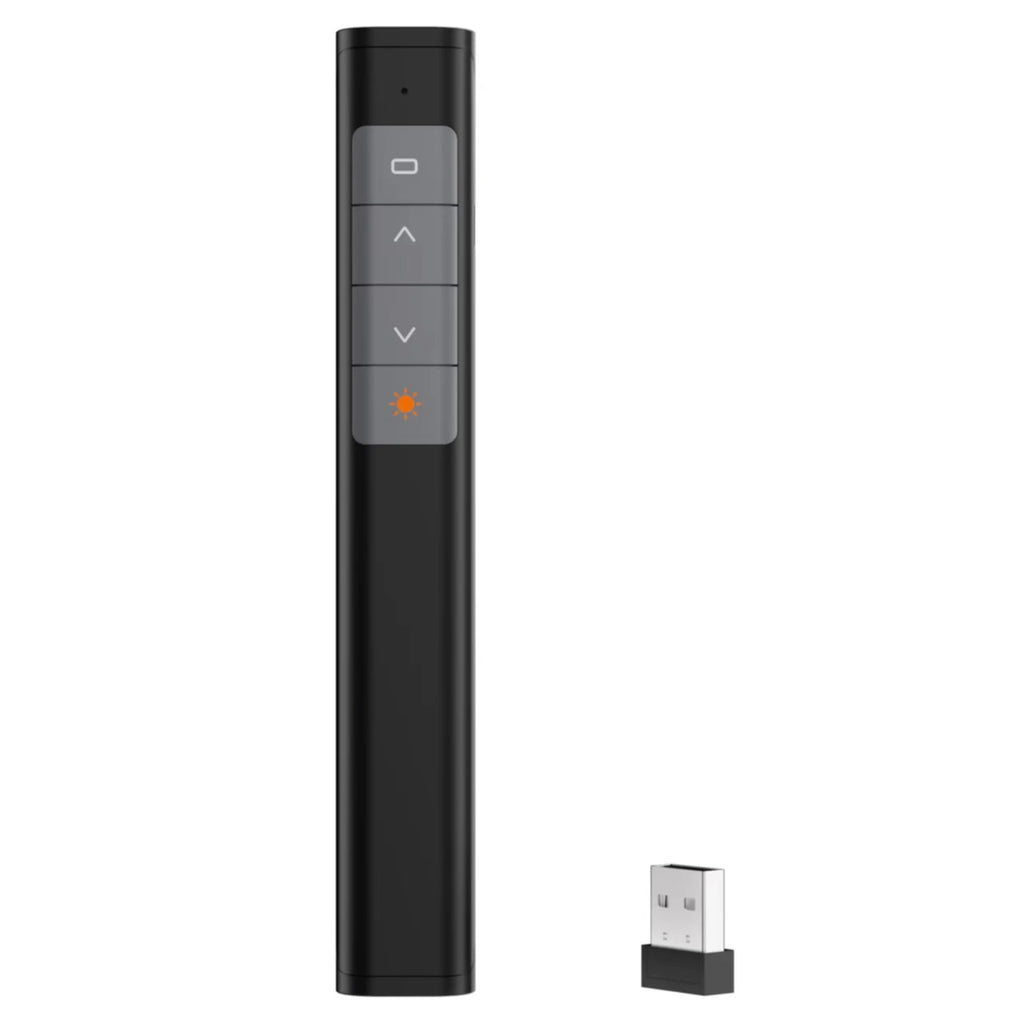 Plug-and-Play Page Turner Rechargeable 2.4GHz Wireless Presenter Remote Presentation Clicker Red Beam Pointer for PC Laptop Zpaxo Default Title