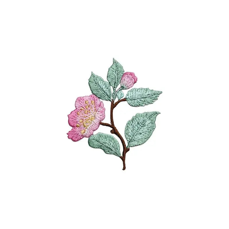 ▶1Pcs Jacket Jeans Craft Accessories Flower Embroidery Patch Iron On Elegant Patches For Clothes Bags DIY Embroidered Stickers Zpaxo D3