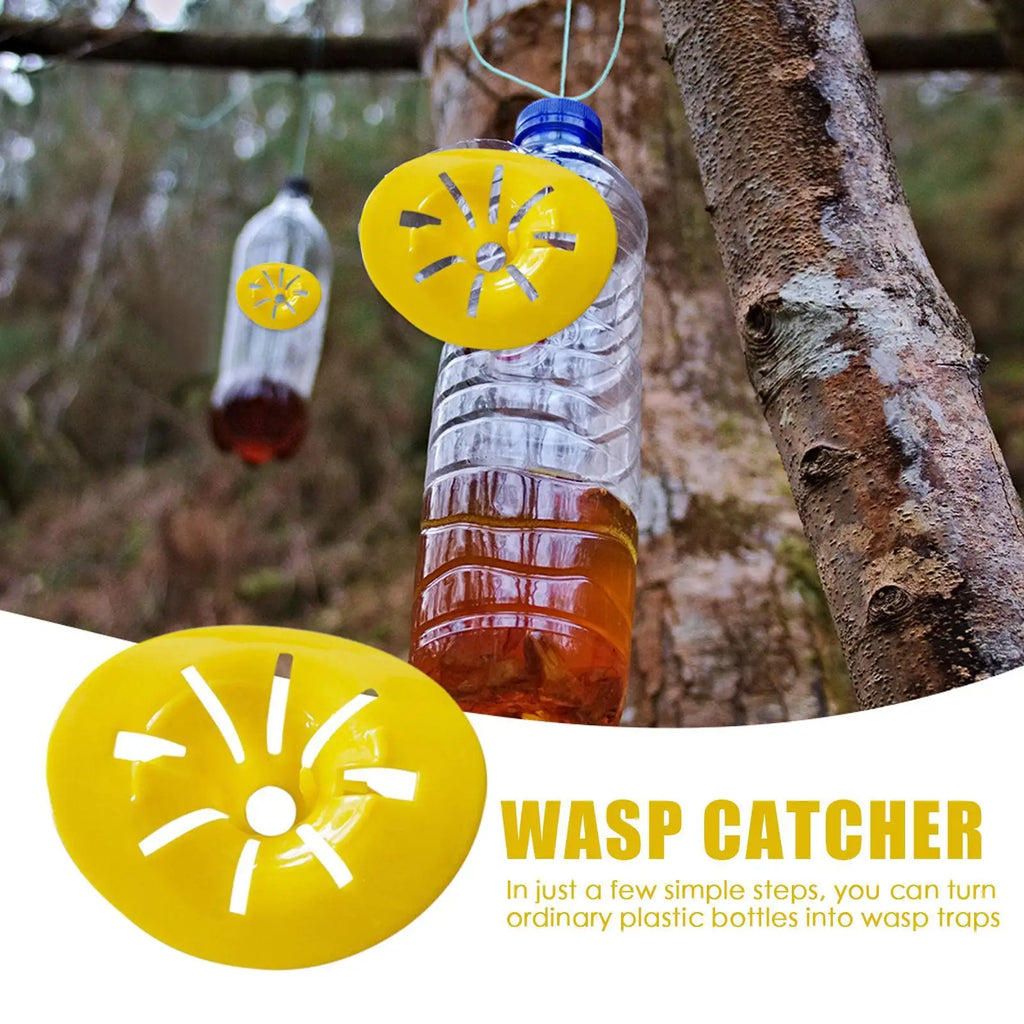 Pests Control Funnel Bottles Insert Wasp Traps Reusable Plastic Fruit