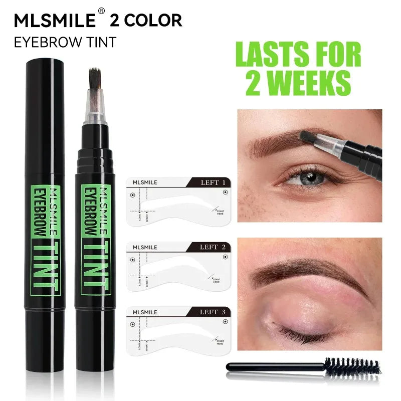 Rotating Liquid Eyebrow Dye Tint Brush Pencil Long Lasting Coloring