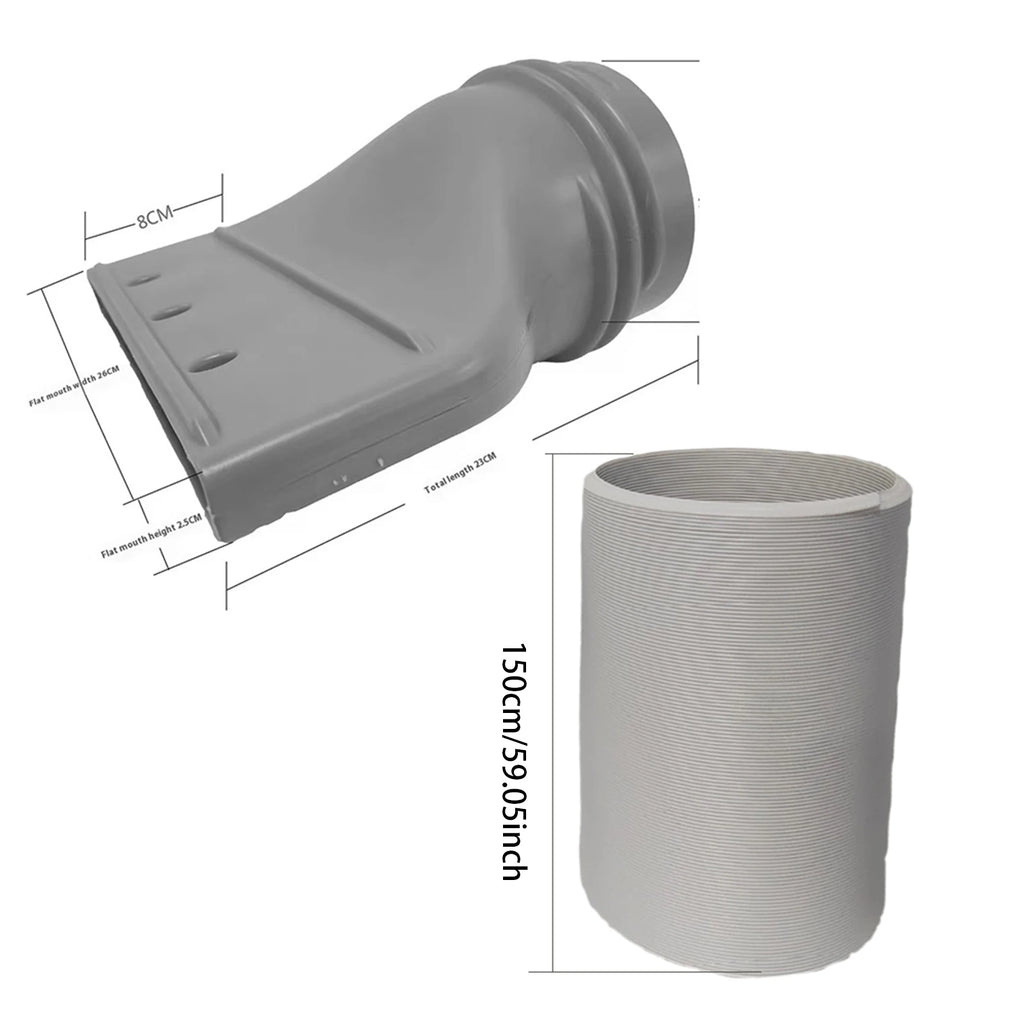 Flat Hose Adapter Exhaust Fan Nozzle Air Conditioning Window Vent