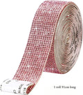 Self Adhesive Crystal Rhinestone Sticker Diamond Ribbon DIY Sticker Rhinestones for Arts Crafts, DIY Event Car Phone Decoration Zpaxo Light Pink width1.35cm