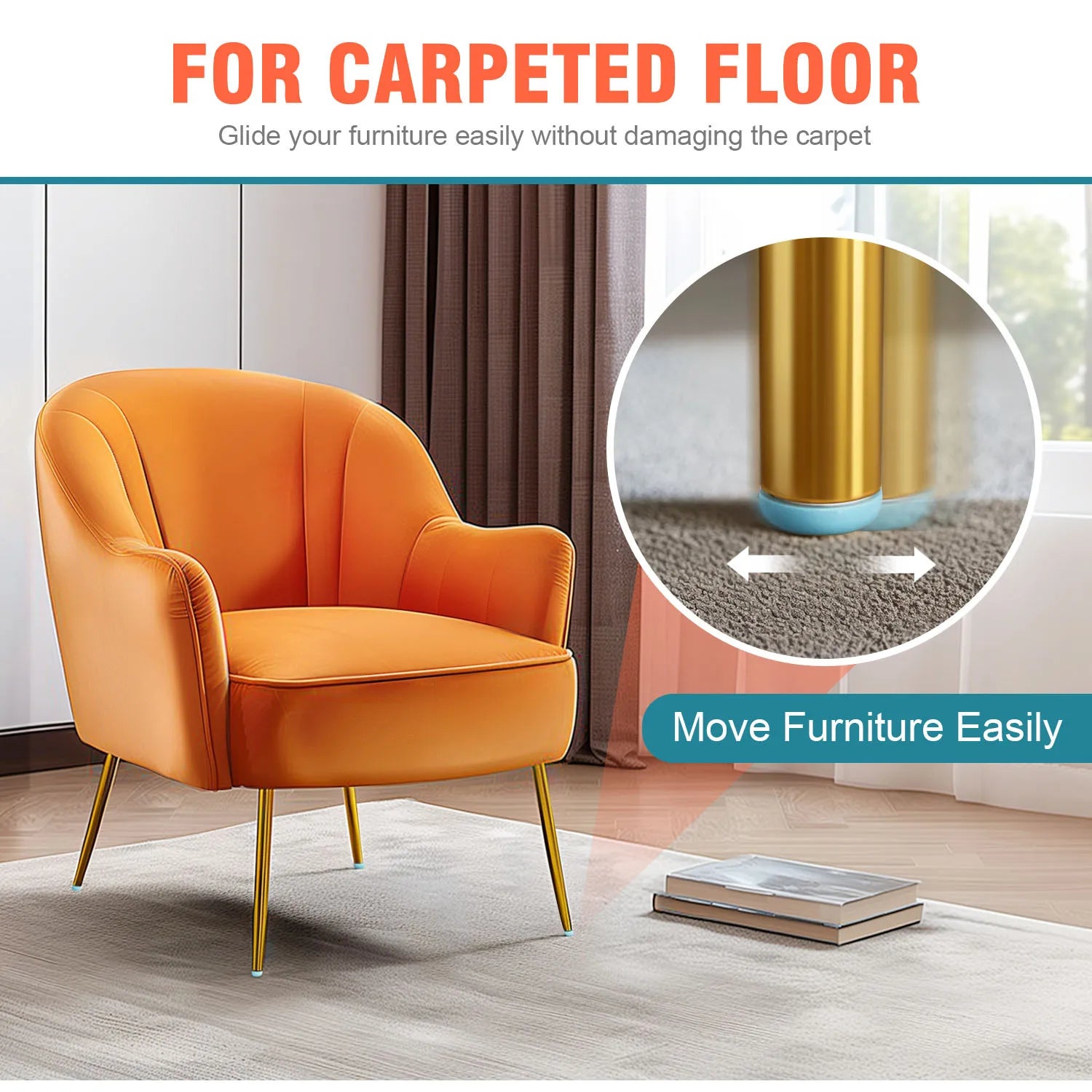 Self adhesive foot pad furniture chair pad sliding pad wear-resistant stool pad silent table and chair pad sliding block Zpaxo