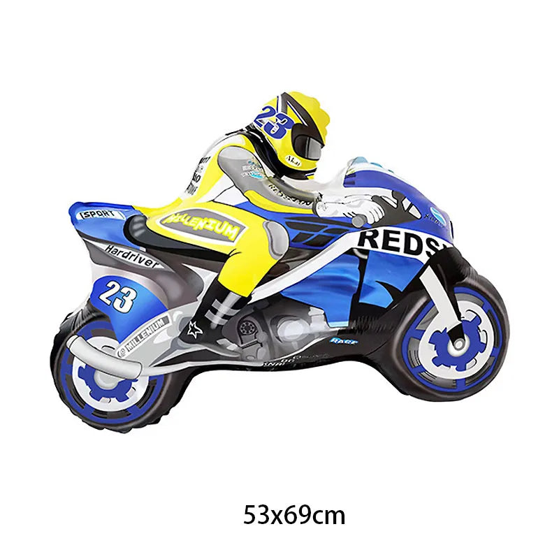 Large Motorcycle Foil Balloons Racing Car Balloon Boy Birthday Party Zpaxo Motorcycle Other