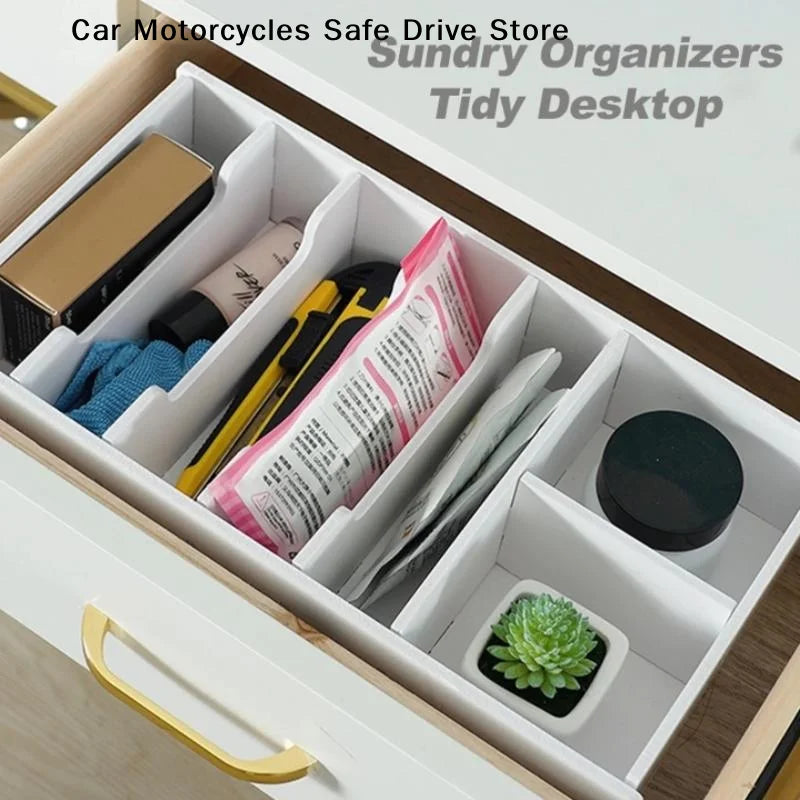 CM6 8 Grid PVC Organizing Shelf Durable Drawer Cashier Change Box