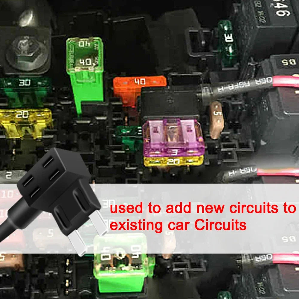 Mini Micro Blade Fuse Tap 12V Car Add-a-circuit Adapter ATM APM Box Zpaxo