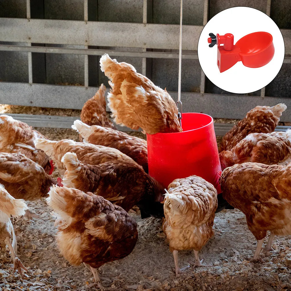 Poultry Water Bowl Plastic Sturdy Dispenser Simple Structure