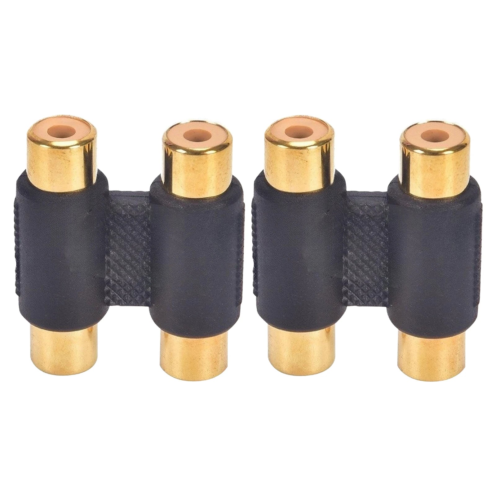 Dual 2 Head RCA Female Coupler Audio Adapter Connector Phono Video