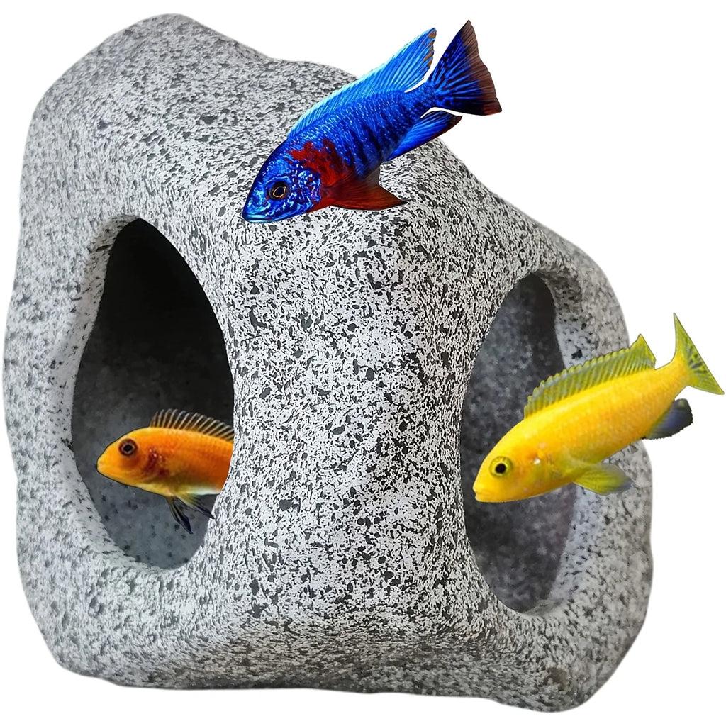 Aquarium Cave Fish Tank Decorations Add Natural Touch Decorative Rocks Zpaxo