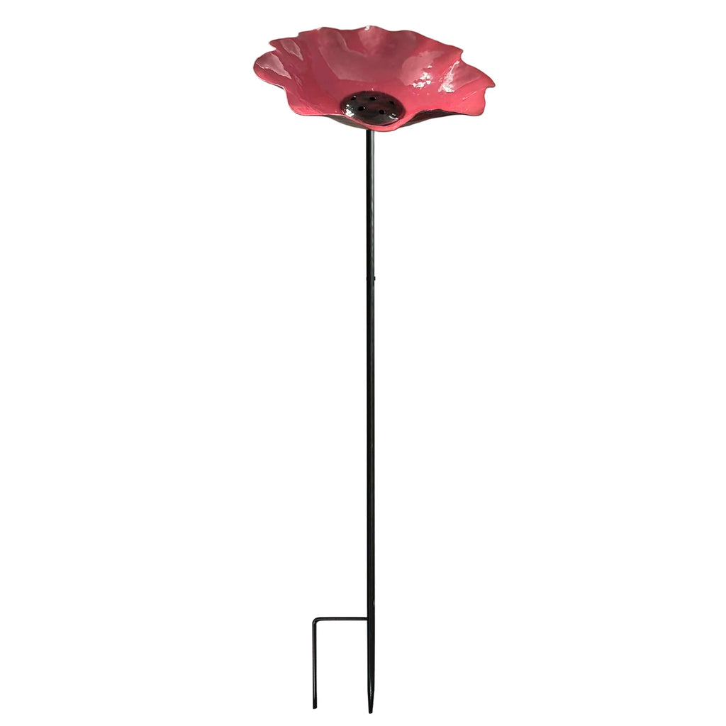 Metal Flower Garden Stake Weather Proof Butterfly Bees Bath Bowl Bird Zpaxo C