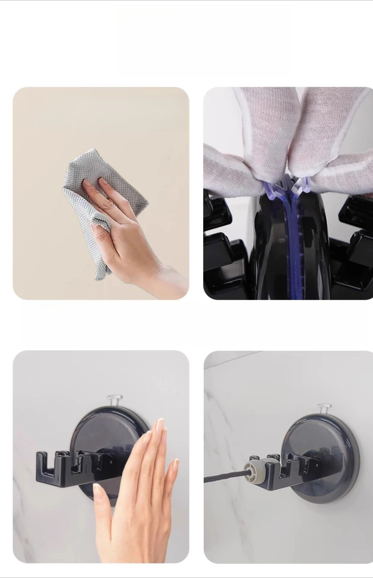 Suction cup clothesline indoor non perforated clothesline rack bathroom balcony retractable bathroom household clothesline Zpaxo