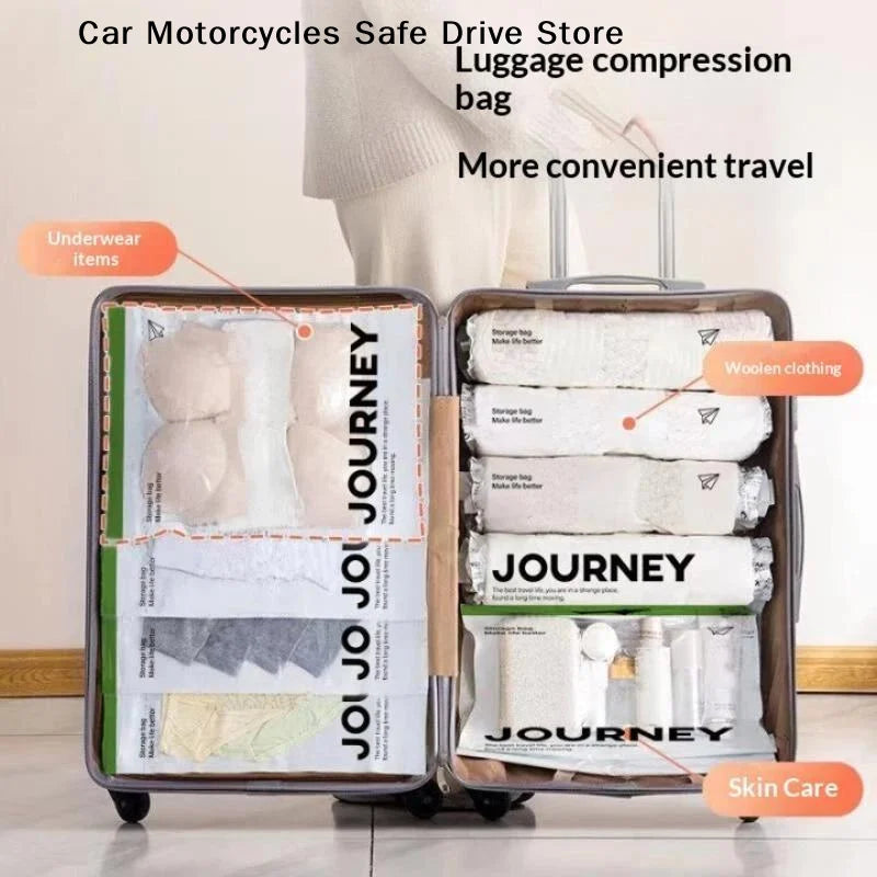 No Pump Required Hand Roll Vacuum Storage Bags Reusable Space Saving