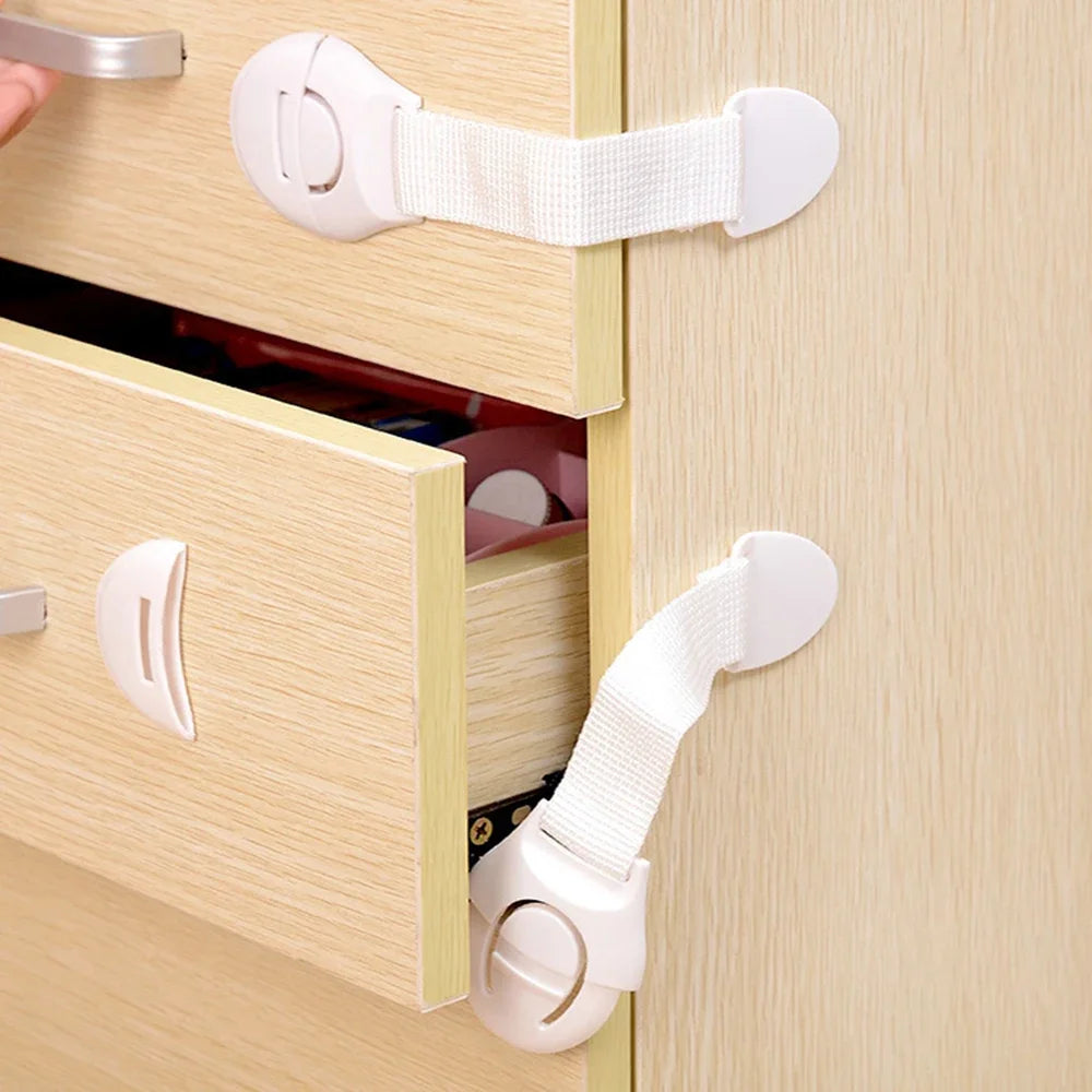 1 2 10 Kids Safety Door Lock Child Cabinet Baby Proof Security