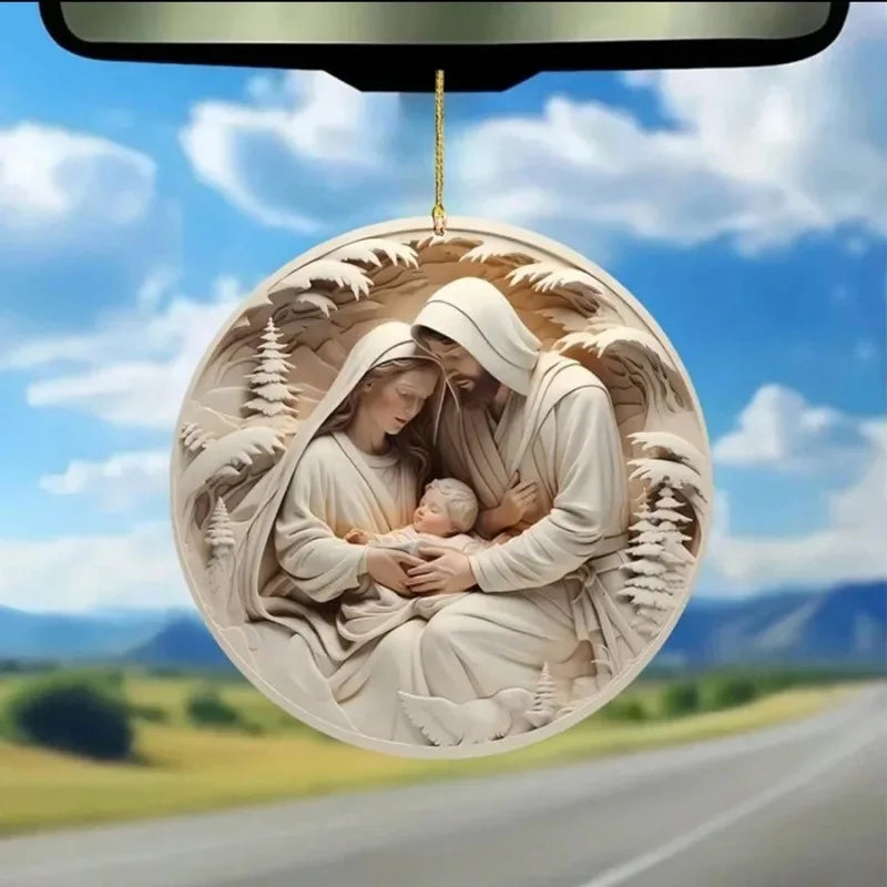 Holy Night Nativity Christmas Ornament 3D Christ Jesus Tree Secret