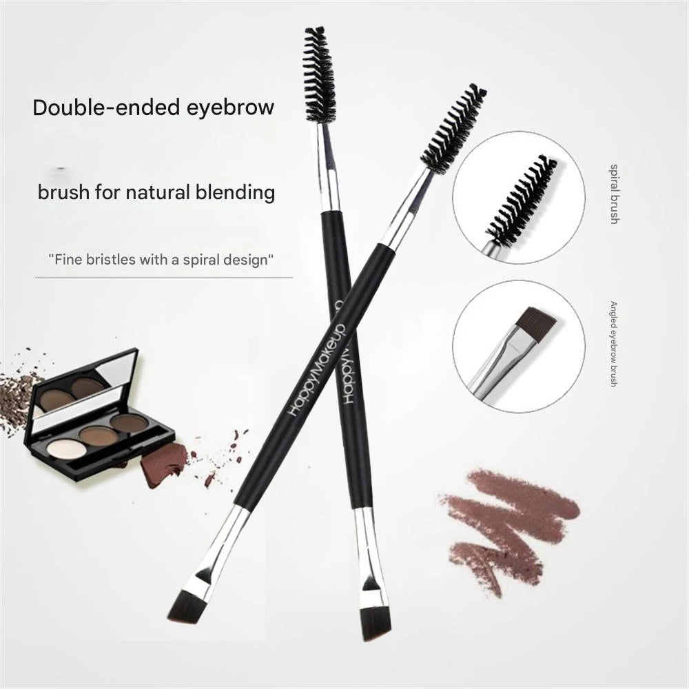 Eyebrow Brush Eyelash Comb makeup brushes Dual Ended Angled brush Spoolie brushs 2 in 1 Lash multi-purpose makeup Brushes tool Zpaxo Black 2Pcs