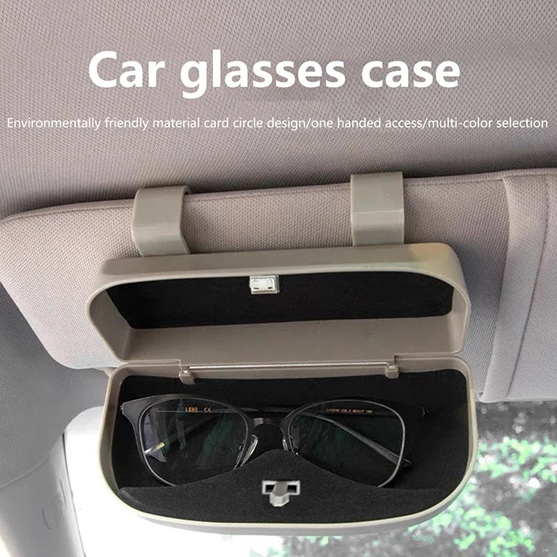 Car Sun Visor Sunglasses Case – Clip-On ABS Glasses Holder