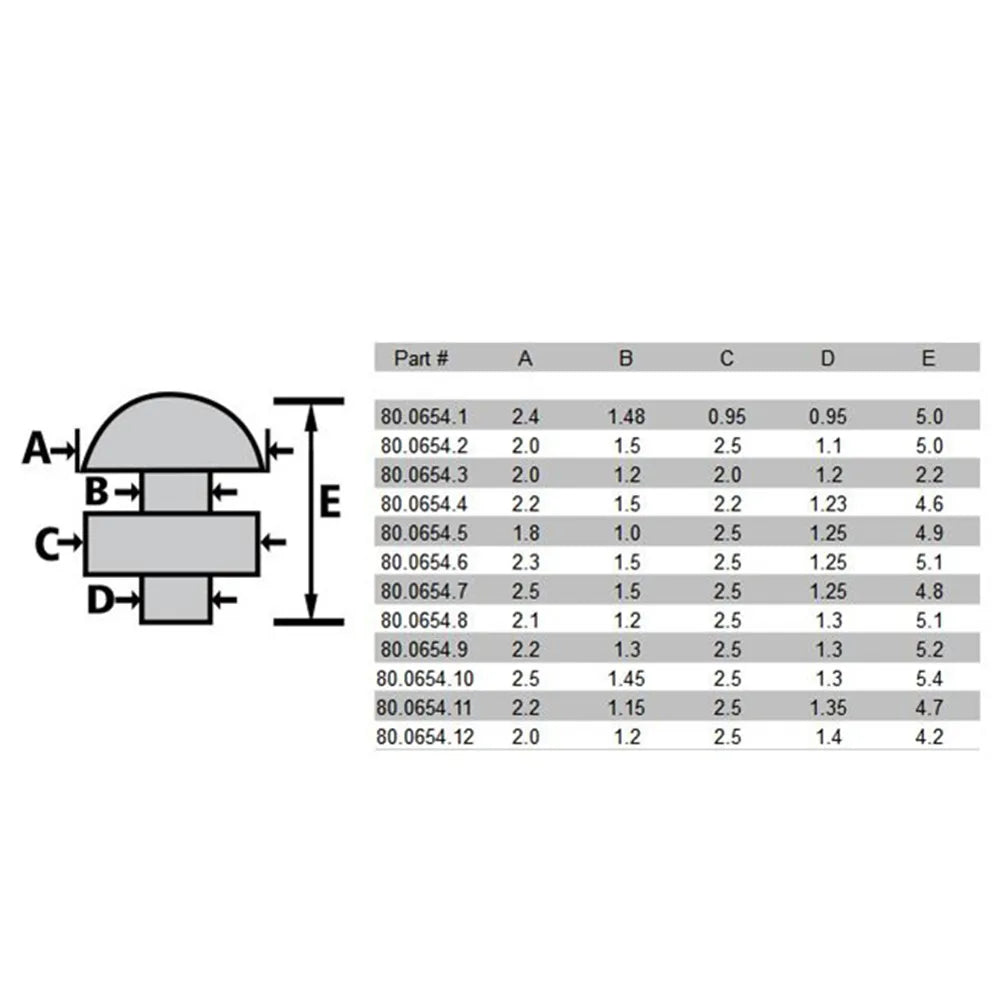 1 Box Center Locking Pin Mushroom Head Bottom Clasp Refills Stainless