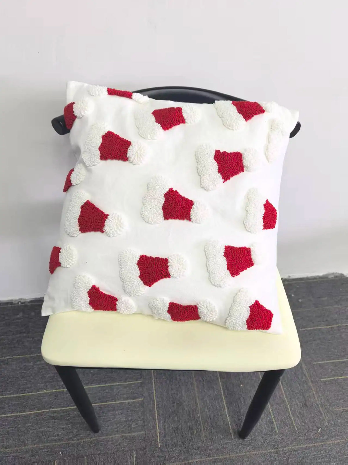 Canvas Tufting Pillow Cover Sofa Decoration Xmas Home Chair Cushion Zpaxo Hats 45x45 See below for size descriptions
