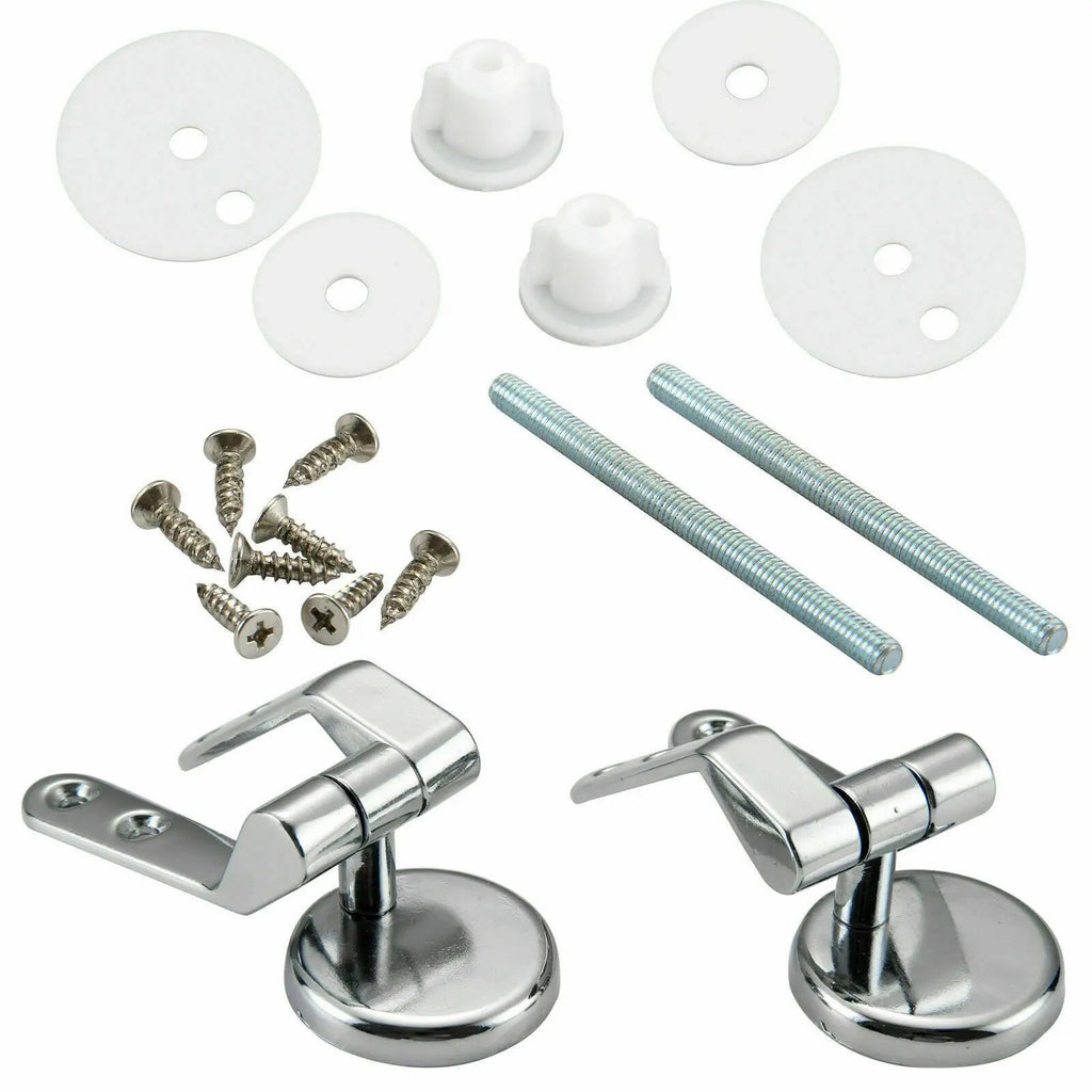 2/4pcs Toilet Seat Hinges Universal Seat Top Fix Hinge Stainless Steel Replacement Toilet Seat Parts Mounting Connector Attachme Zpaxo