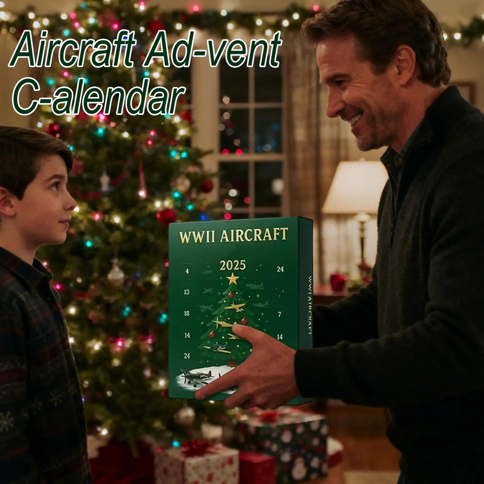 Aircraft Advent Calendar 2025 24 Days Countdown 2D Warbird Pendants
