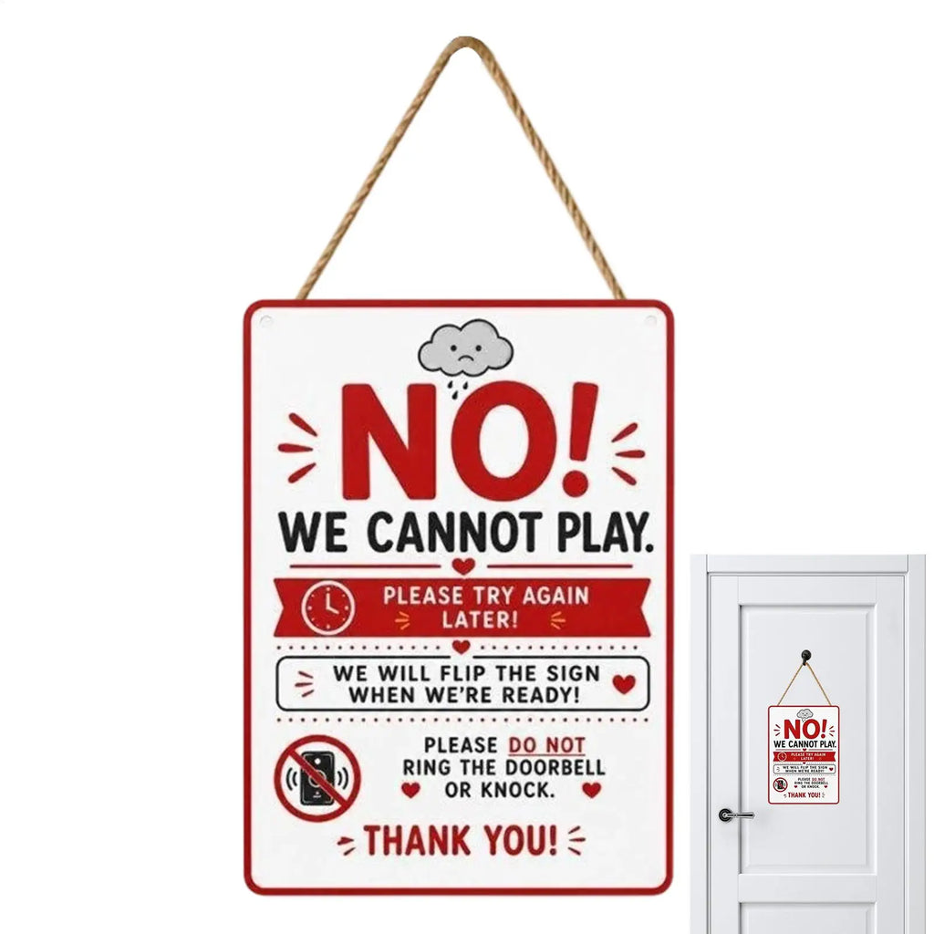 Door Signs Lightweight Metal Summer Quiet Time Sign Indoor Outdoor