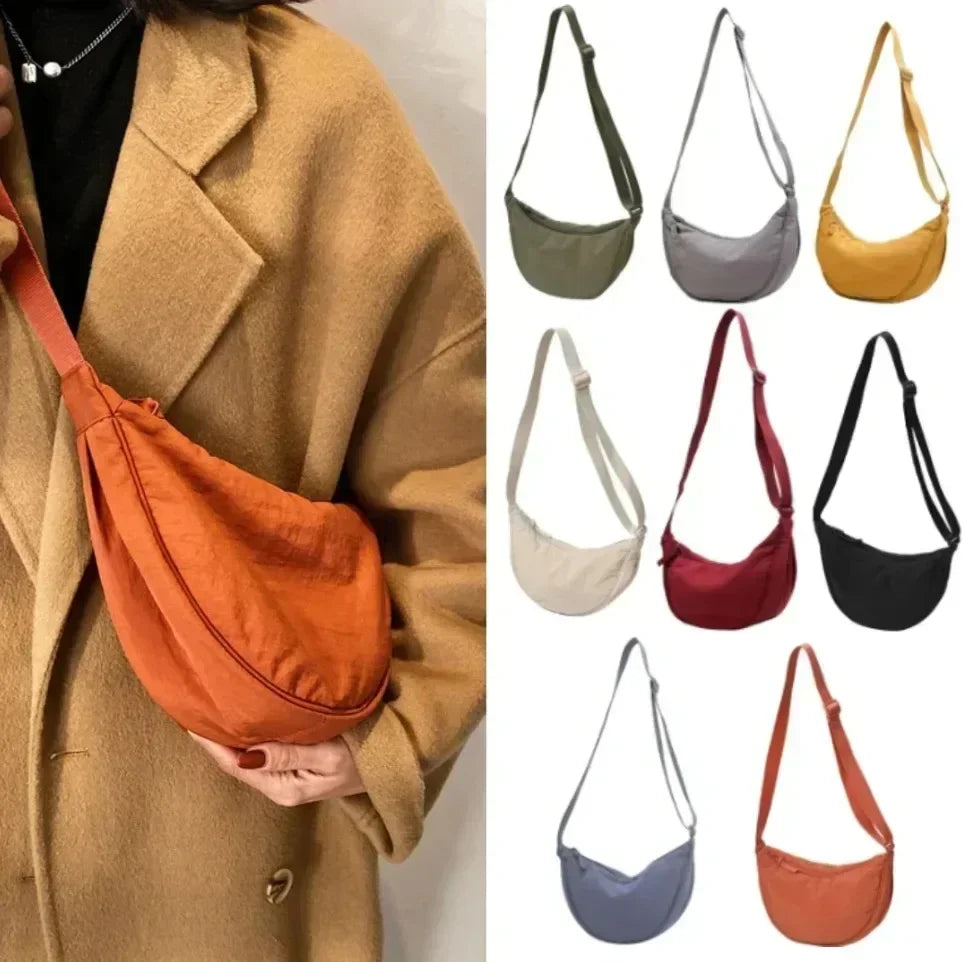 Women's Canvas Hobo Crossbody Bag – Large Capacity Travel Tote
