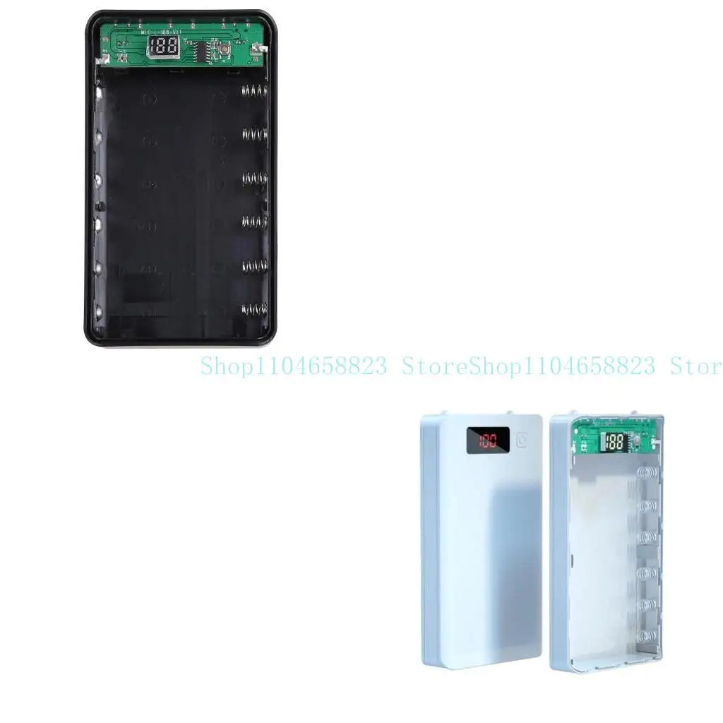6x18650 Battery for Case Storage Box Battery Holder Charging Box for Shell LCD Displa Zpaxo