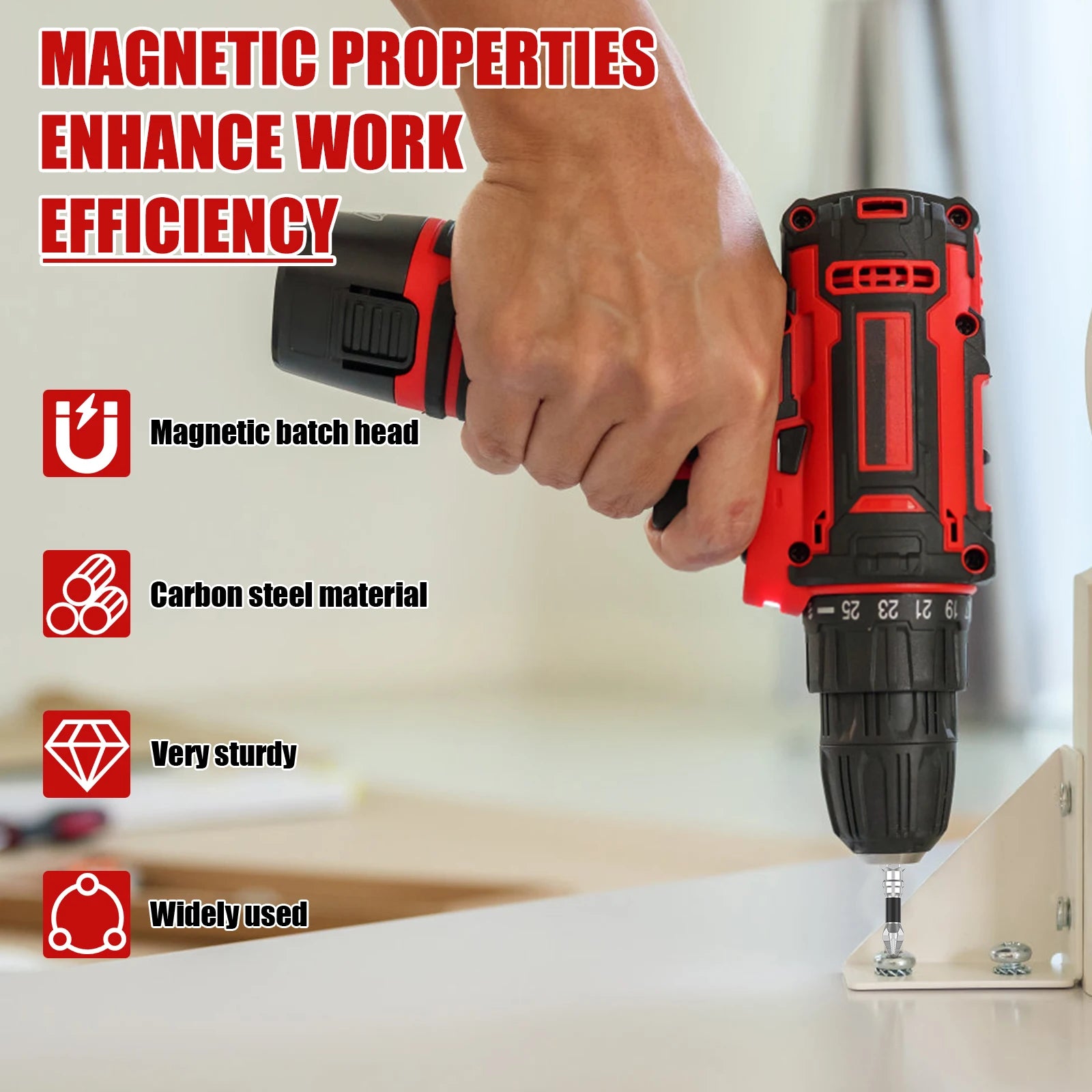 Anti Slip Magnetic Screwdriver Drill Bit Reusable K5 Impact Resistance Screw Extractor Cross Slot High Efficient Screwdriver New Zpaxo