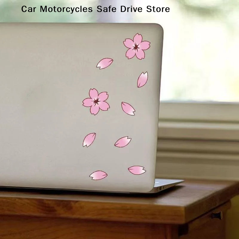 CM12 20 Bicycle Car Cherry Blossom Sticker Body Motorcycle Helmets