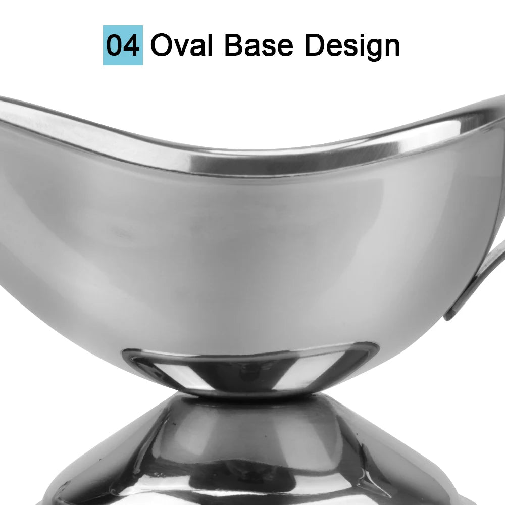 304 Stainless Steel Western Food Juice Boat Fruit Salad Dressing Kitchen Home Tool Black Pepper Sauce Cup Restaurant Bar Tool Zpaxo