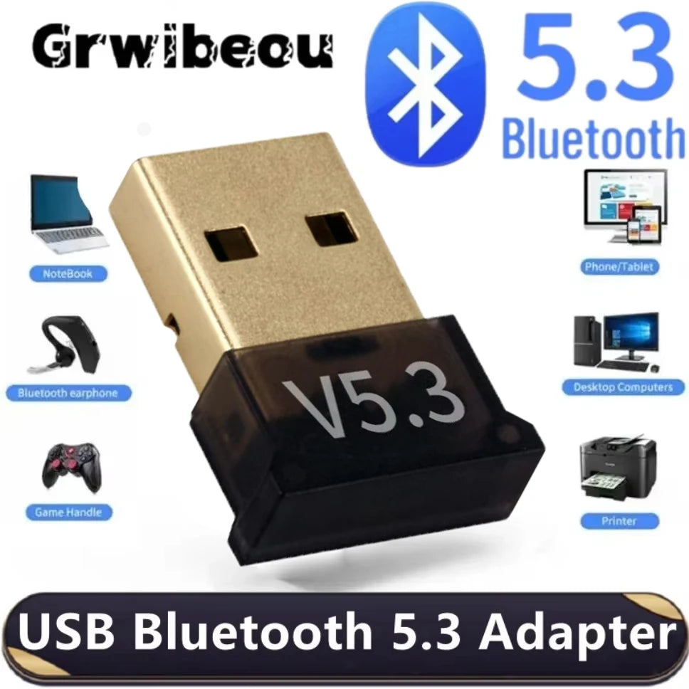 USB Bluetooth 5 3 Adapter Wireless 1 Dongle Laptop Speaker Audio Zpaxo