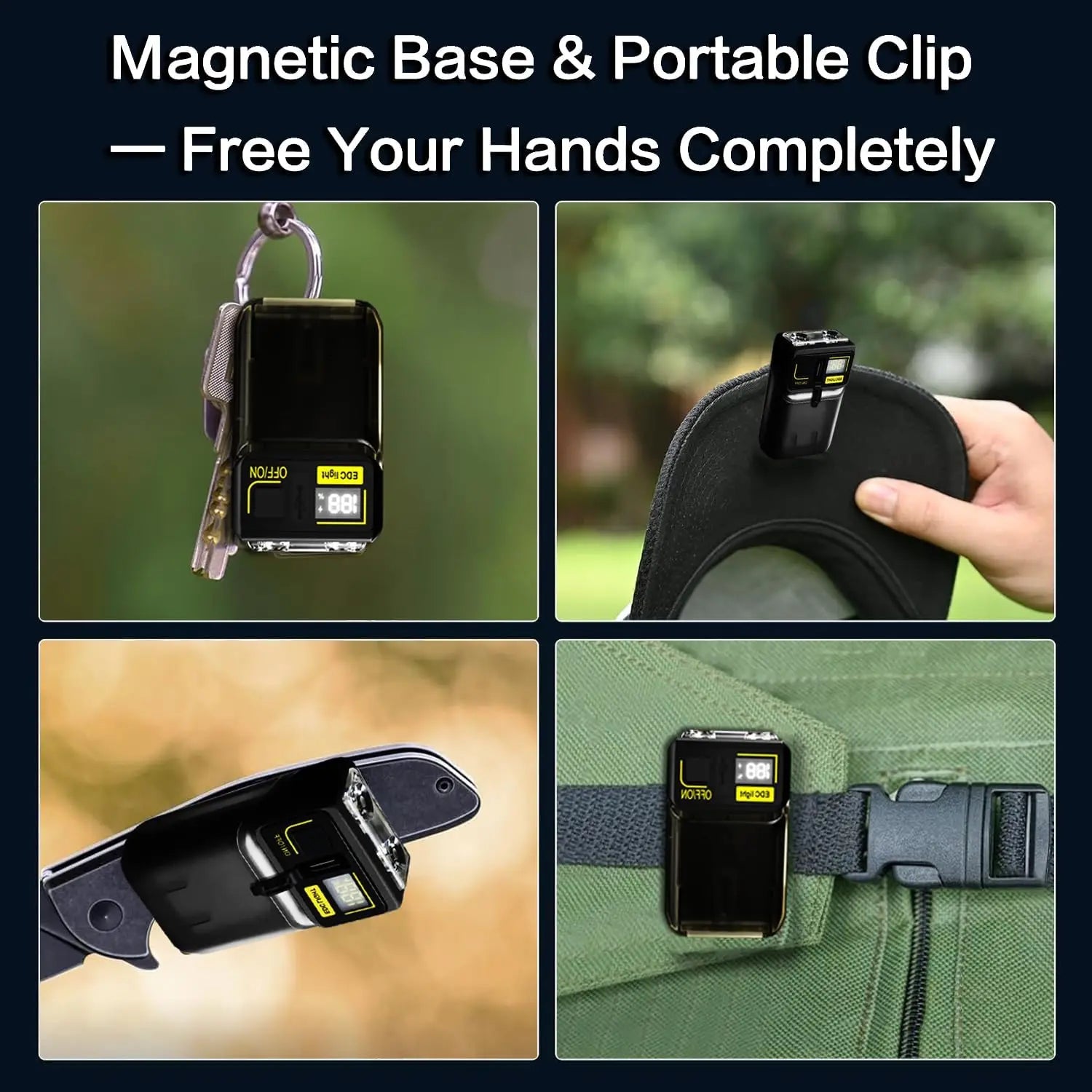 POCKETMAN Mini LED Flashlight USB-C Rechargeable Keychain Light