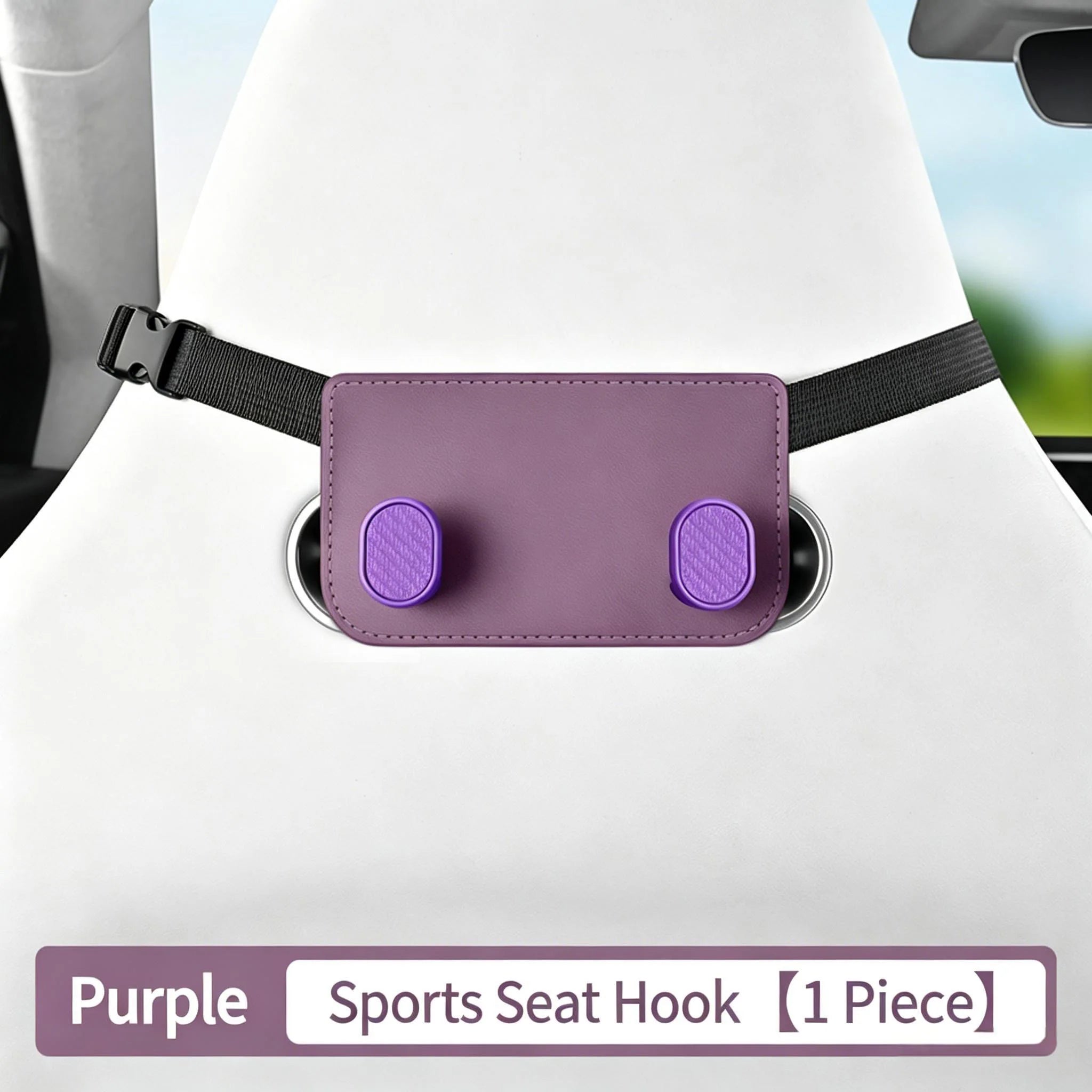 2-in-1 Car Headrest Hook & Phone Holder | Backseat Organizer Car Seat Organizer Hook Zpaxo PURPLE