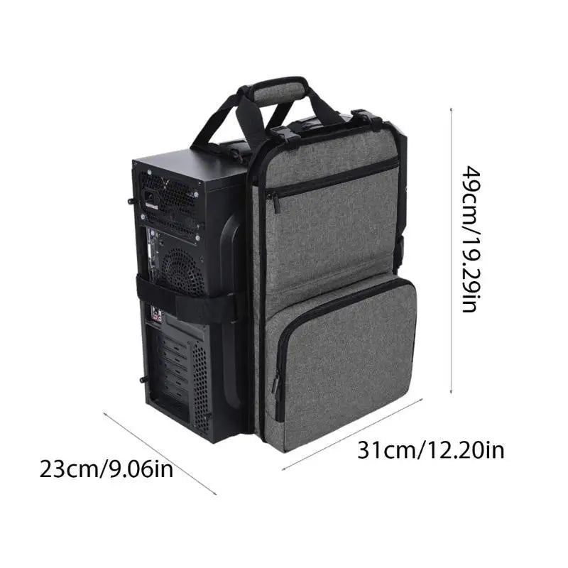 652F Desktop Carrying Case Multiple Storage Pocket Bag Keypad Cable Zpaxo