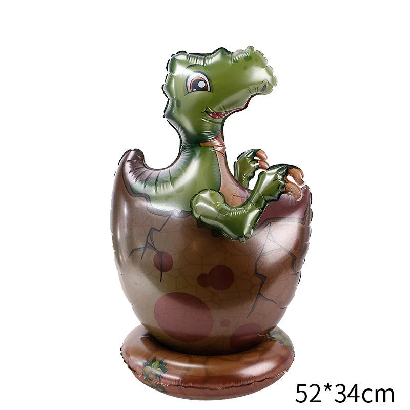 4D Giant Walking Dinosaur Foil Balloons Jungle Animal Childrens Zpaxo Olive As shown