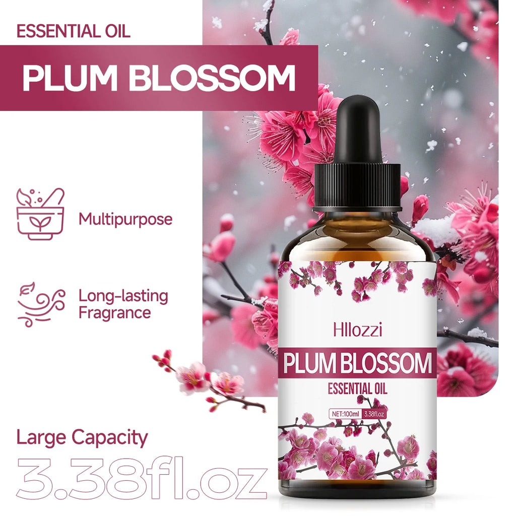 PLUM BLOSSOM ESSENTIAL OIL high-quality moisturizing nourishing massage oil with a refreshing scent, suitable for all skin types Zpaxo