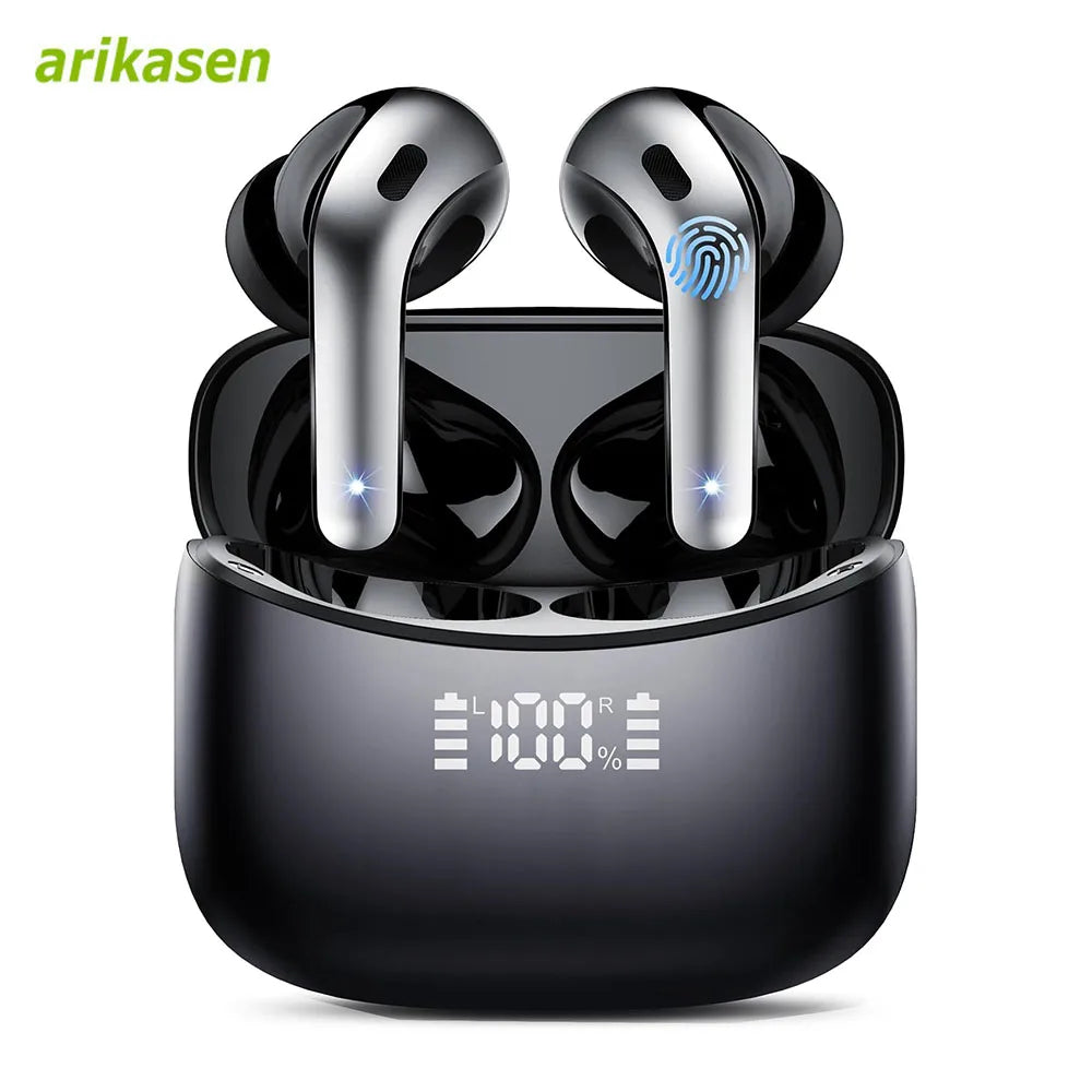 Wireless Bluetooth Earbuds Headphones 52 Hrs Playtime IPX7 Waterproof Zpaxo black