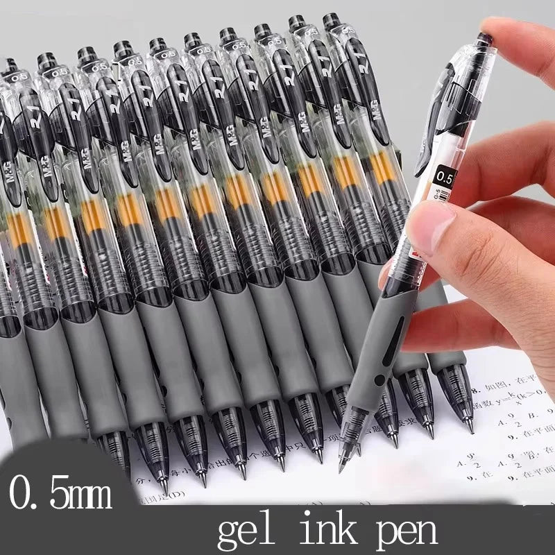 6- Retractable Gel Pens School Office Students Smooth Writing Ink