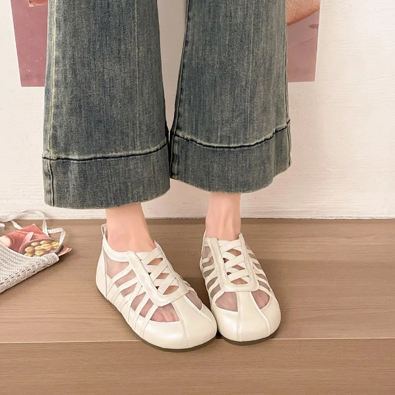 Women's Comfortable Breathable Solid Heel Shoes Women Casual Vintage Zpaxo