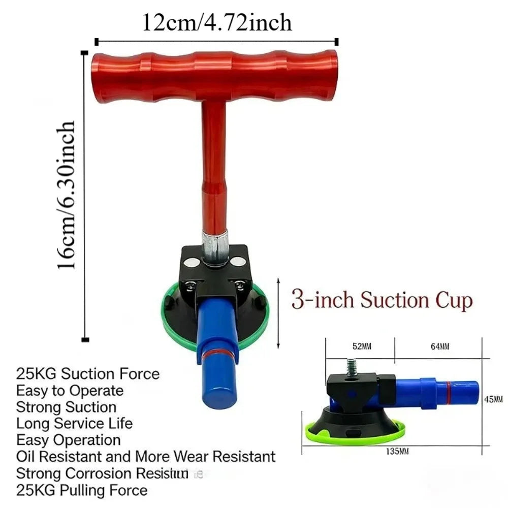 T-Type Handle Car Dent Repair Aluminum Handle Strong Suction Cup Dent Repair Tool Parts Repair Leveling Tool Dent Puller Zpaxo