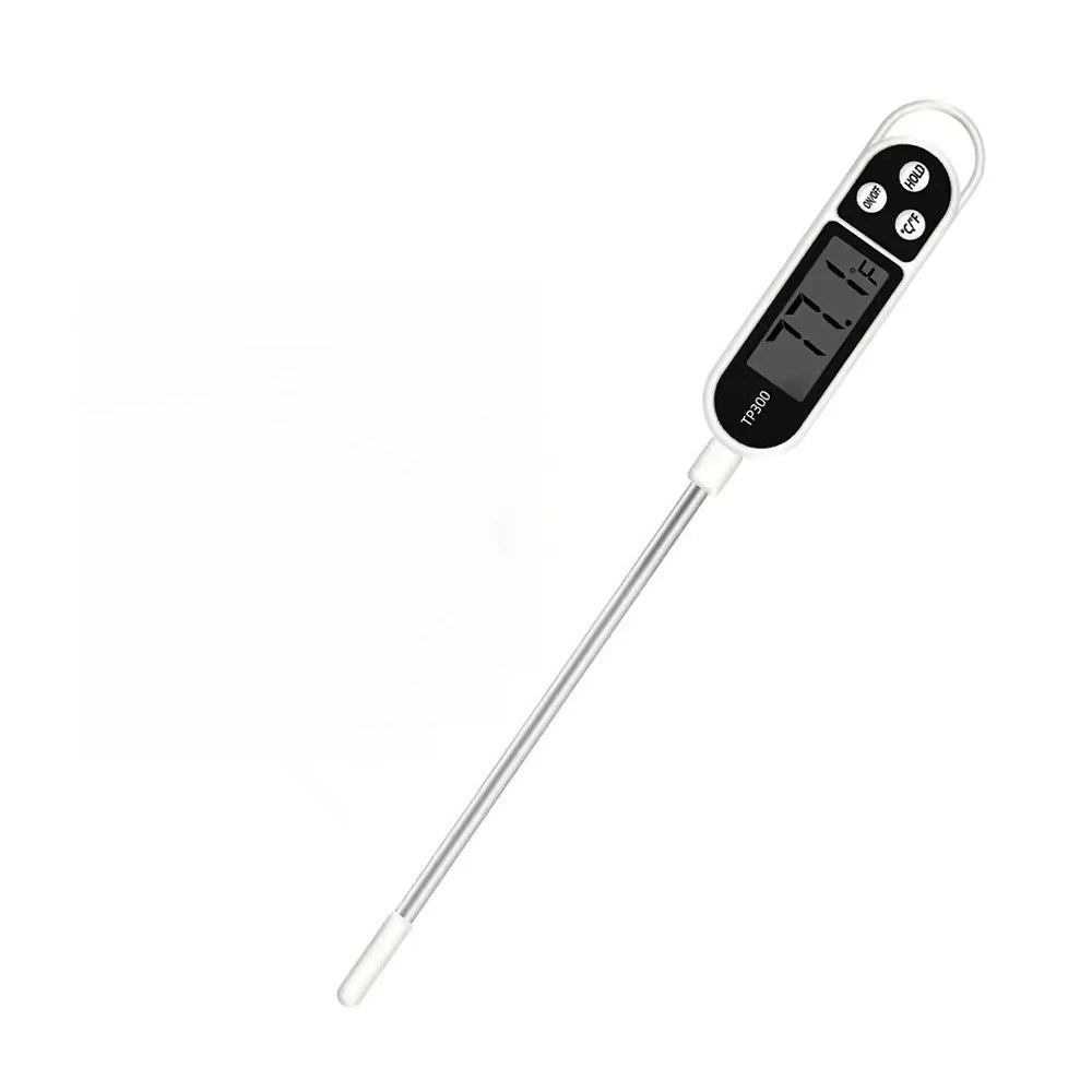 1/2pcs Digital Thermometer Digital Probe Meat/Milk Food Temperature Thermometer Kitchen Cooking Baking BBQ For Kitchen Zpaxo 1pcs White