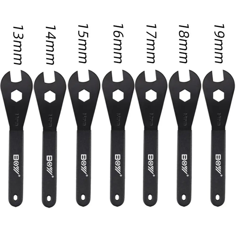 2mm Bicycle Hub Cone Wrench 13/14/15/16/17/18/19mm Open Cone Wrench Bicycle Wheel Pedal Repair Tool Zpaxo