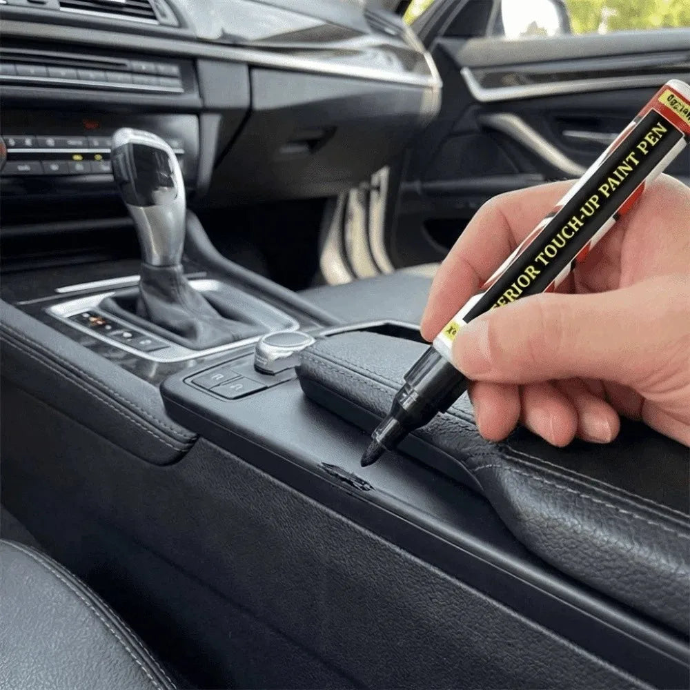 3pcs/bag Black Color Touch-Up Paint Pen Plastic Parts Smooth Application Plastic Scratch Repair Pen Compact Design Zpaxo