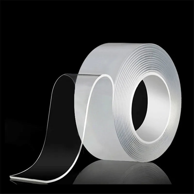 1m 2m 3m 5m Nano Tape Double Sided Tape Transparent Reusable Waterproof Adhesive Strong Tapes Cleanable Kitchen Bathroom Supplie Zpaxo