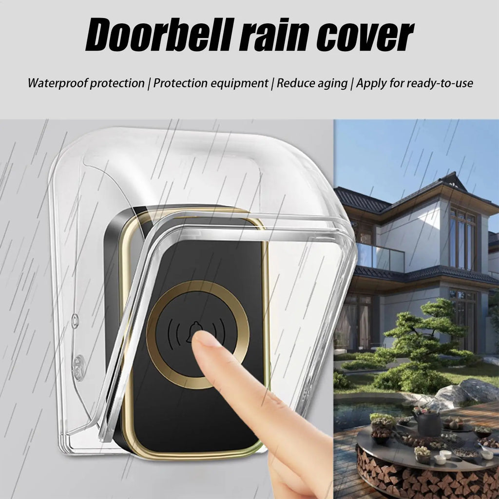 Waterproof Doorbell Cover Rain Case Wireless Button Smart Ring Chime