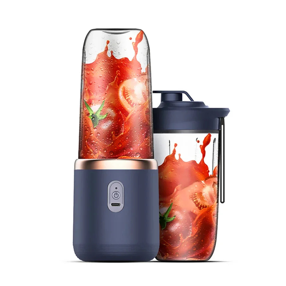 6 Blades Electric Juicer Cup 2 Cups For Travel Portable Juicer Mixer Usb Charge Fresh Fruit Juice Personal Blender Smoothie Zpaxo
